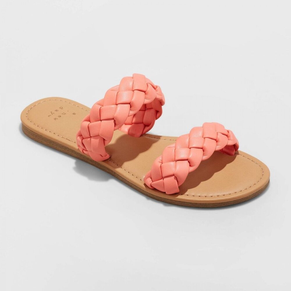 A New Day Target Lucy Braided Sandals 7 Wide NWT